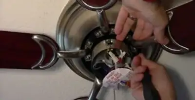 Ceiling fan installation with electrical wiring and mounting by professional electrician in Madison, WI