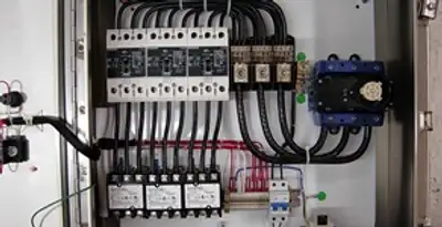 Electrical panel installation with organized circuit breakers and wiring in Madison, WI