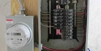 electrical panel upgrade service showing outdated electrical panel prepared for professional replacement in Madison, WI