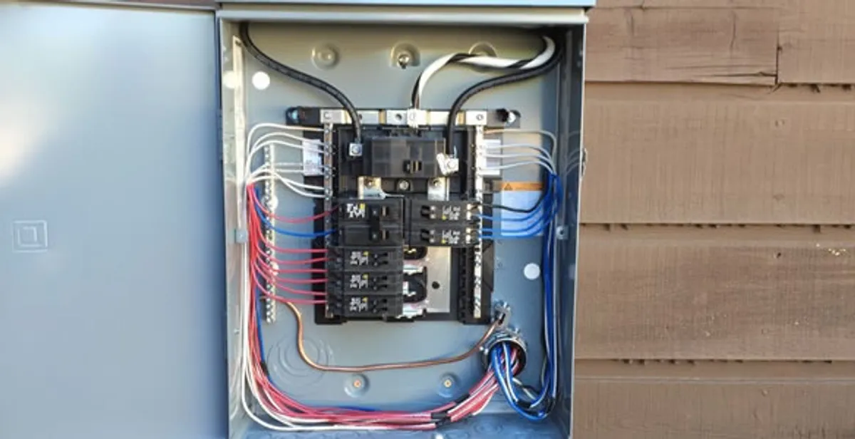 electrical panel upgrade service featuring newly installed electrical panel wired by licensed electricians in Madison, WI