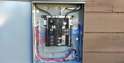 electrical panel upgrade service featuring newly installed electrical panel wired by licensed electricians in Madison, WI