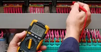 electrical service showing professional testing and troubleshooting of electrical panel by licensed electricians in Madison, WI