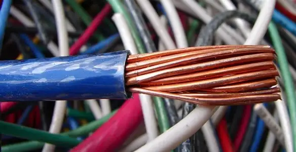 electrical wiring services showing exposed copper conductors and cable preparation in Madison, WI