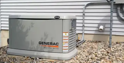 generator installation service featuring outdoor standby generator setup by licensed electricians in Madison, WI