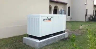 generator installation service showing standby generator professionally installed for residential power backup in Madison, WI
