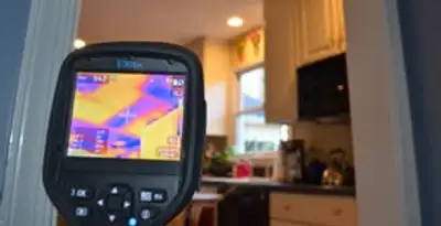 home energy audit service using thermal imaging to evaluate electrical efficiency inside a home in Madison, WI