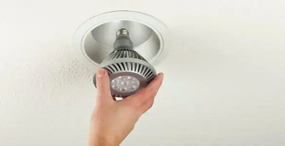lighting installation service featuring recessed ceiling light installed by licensed professionals in Madison, WI