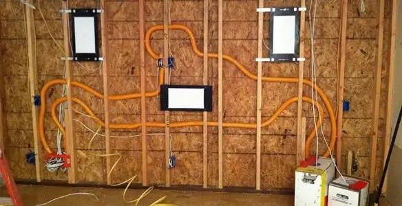 new construction wiring project displaying complete electrical system layout installed by professionals in Madison, WI