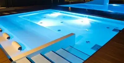 pool light installation and repair services providing modern illuminated pool lighting in Madison, WI