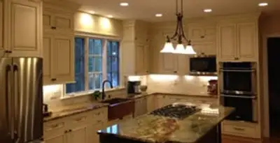 Recessed lighting installation enhancing interior lighting by professional electricians in Madison, WI