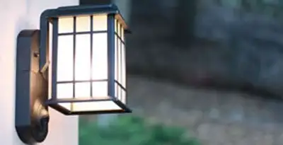 security light installation services with professionally mounted exterior wall light in Madison, WI