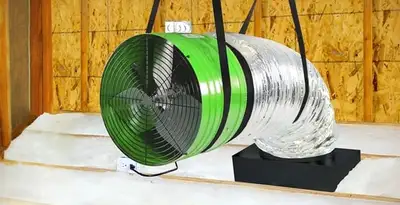 whole house fan installation services with professionally mounted ventilation fan system in Madison, WI